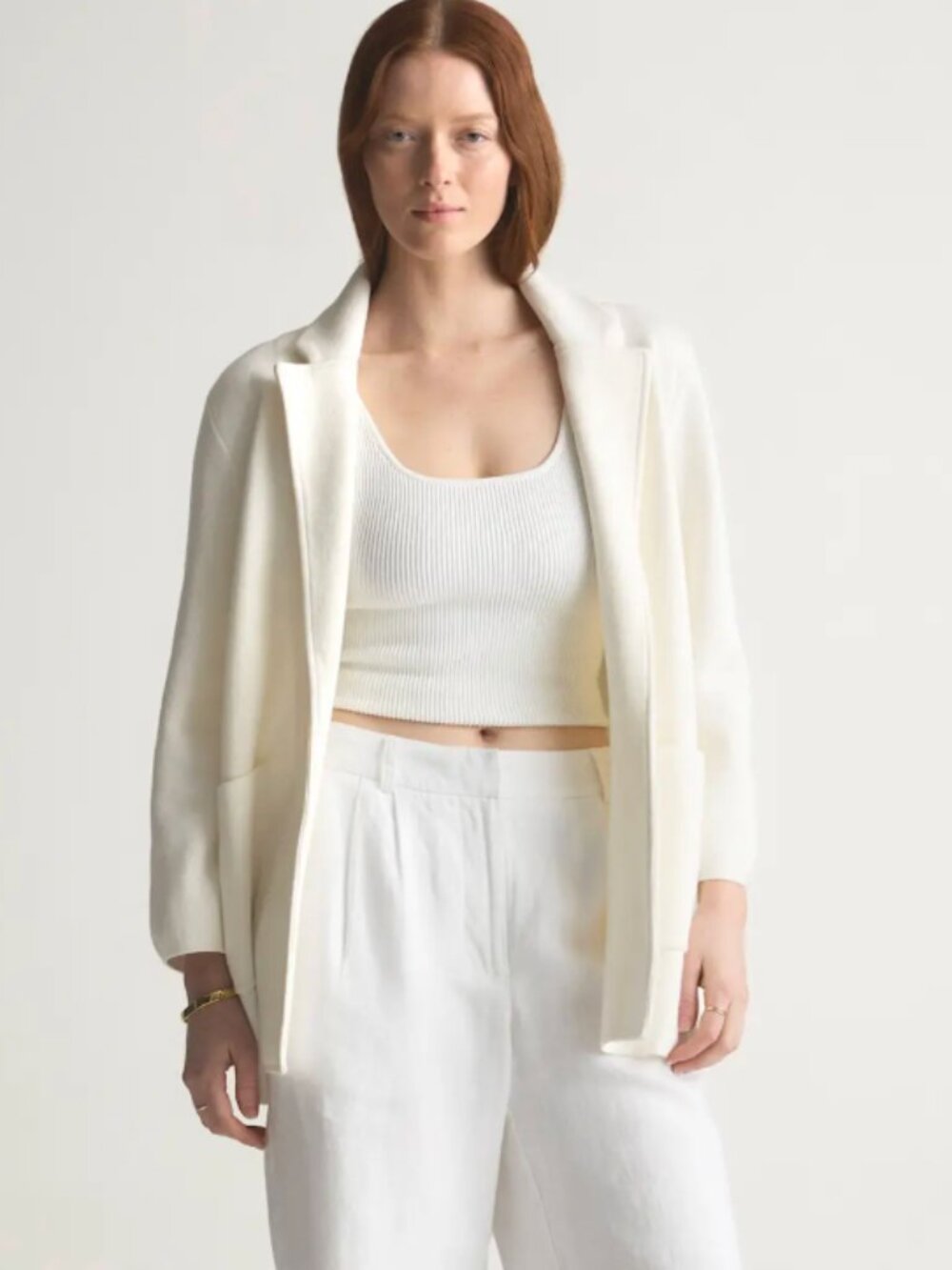 Quince 100% Organic Cotton Knit Blazer